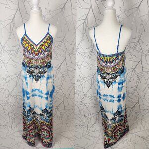 Flying Tomato Colorful Tribal Printed Strappy Maxi Dress